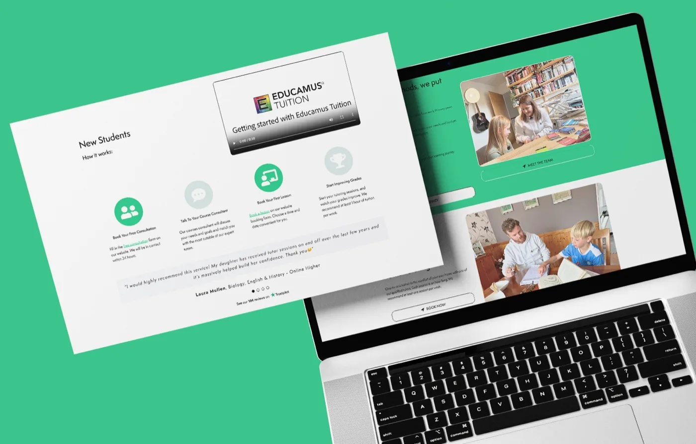 The Educamus Tuition e-commerce website